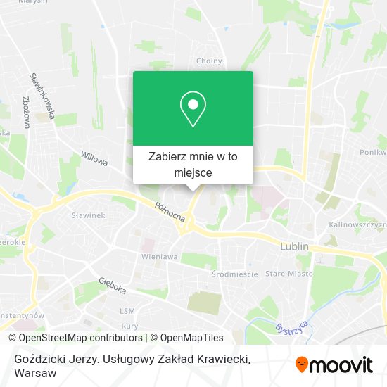 Mapa Goździcki Jerzy. Usługowy Zakład Krawiecki