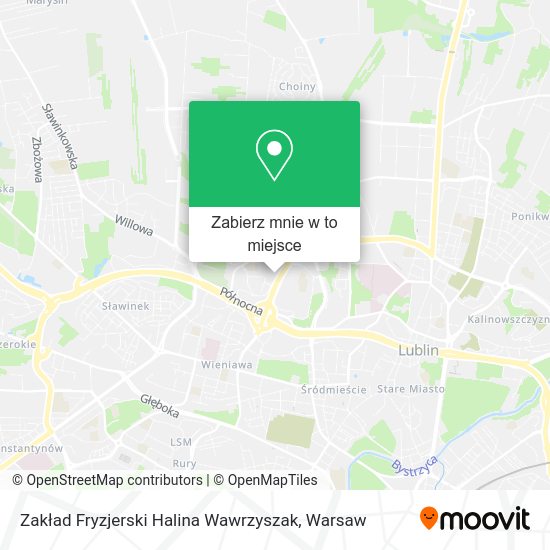 Mapa Zakład Fryzjerski Halina Wawrzyszak