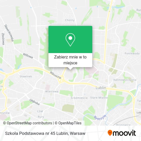 Mapa Szkoła Podstawowa nr 45 Lublin