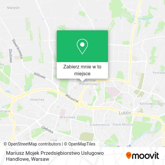 Mapa Mariusz Mojek Przedsiębiorstwo Usługowo Handlowe