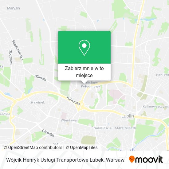 Mapa Wójcik Henryk Usługi Transportowe Lubek