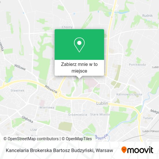 Mapa Kancelaria Brokerska Bartosz Budzyński