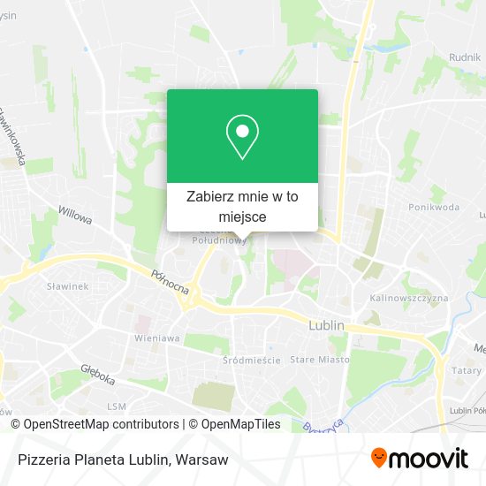 Mapa Pizzeria Planeta Lublin