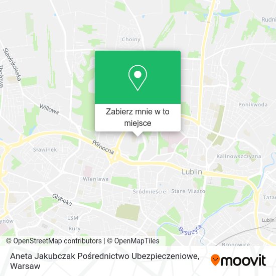 Mapa Aneta Jakubczak Pośrednictwo Ubezpieczeniowe