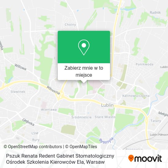 Mapa Pszuk Renata Redent Gabinet Stomatologiczny Ośrodek Szkolenia Kierowców Ela