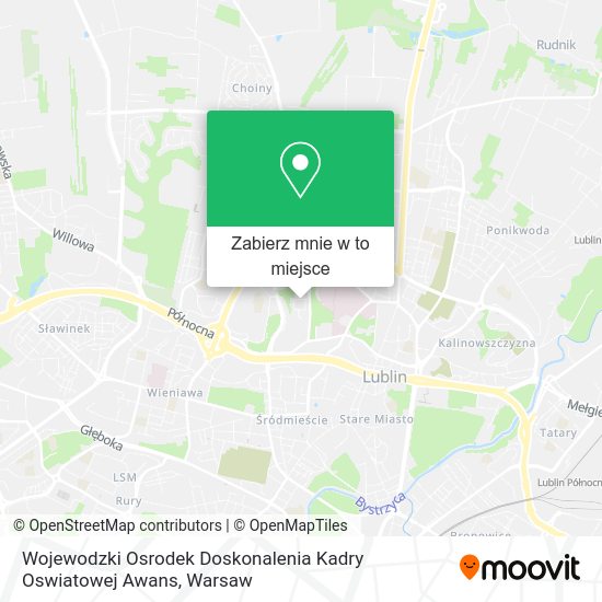 Mapa Wojewodzki Osrodek Doskonalenia Kadry Oswiatowej Awans