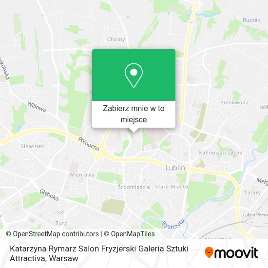 Mapa Katarzyna Rymarz Salon Fryzjerski Galeria Sztuki Attractiva