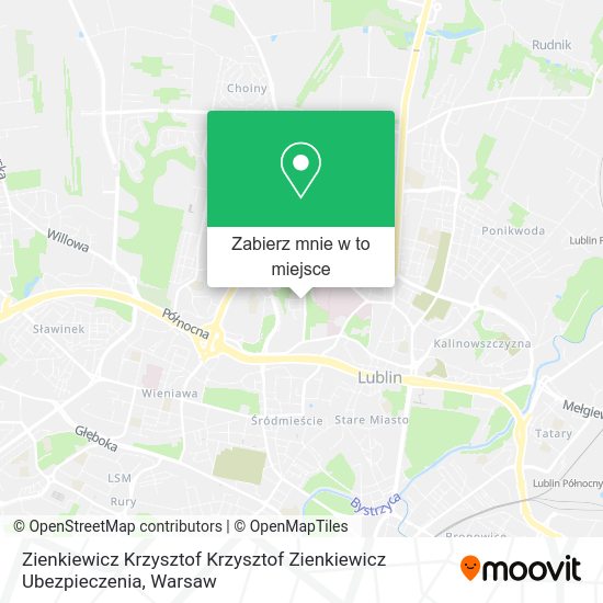 Mapa Zienkiewicz Krzysztof Krzysztof Zienkiewicz Ubezpieczenia