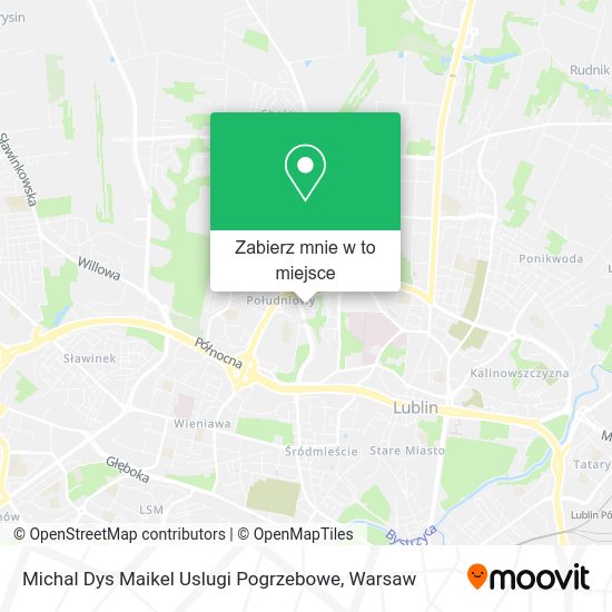 Mapa Michal Dys Maikel Uslugi Pogrzebowe