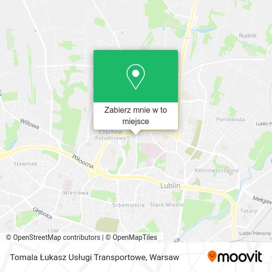 Mapa Tomala Łukasz Usługi Transportowe