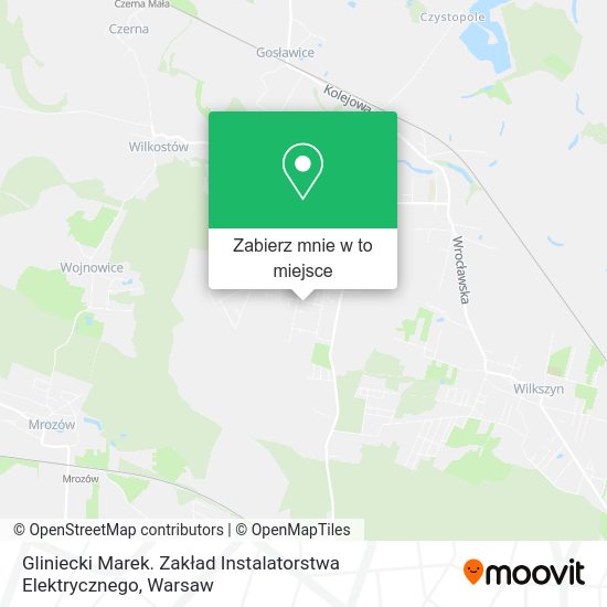 Mapa Gliniecki Marek. Zakład Instalatorstwa Elektrycznego