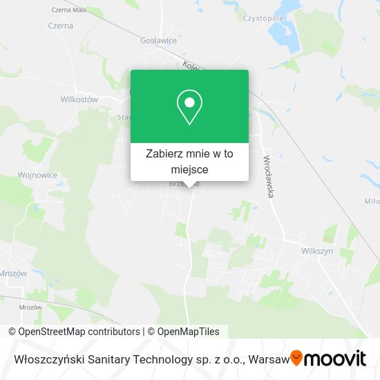 Mapa Włoszczyński Sanitary Technology sp. z o.o.