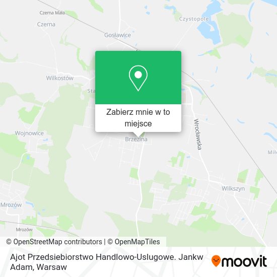 Mapa Ajot Przedsiebiorstwo Handlowo-Uslugowe. Jankw Adam