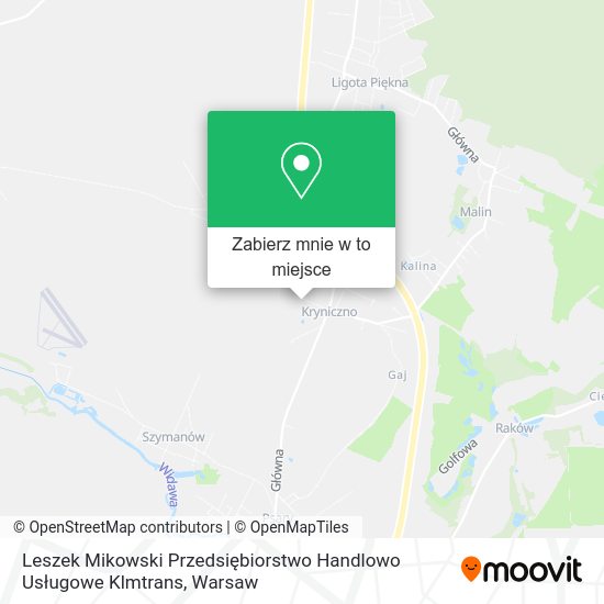 Mapa Leszek Mikowski Przedsiębiorstwo Handlowo Usługowe Klmtrans