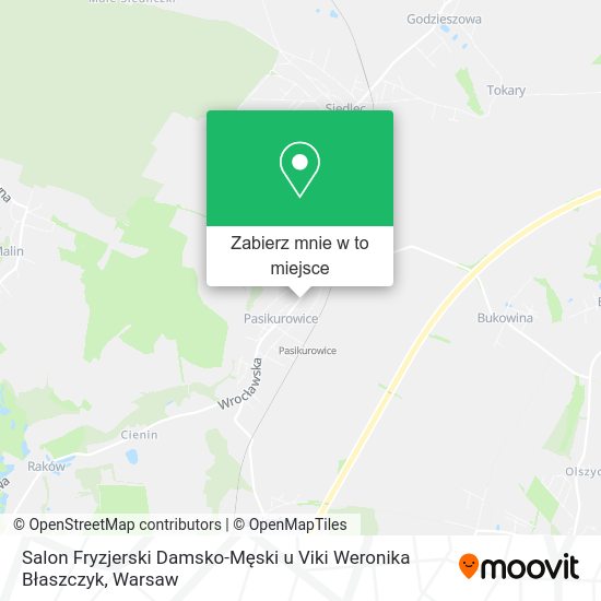 Mapa Salon Fryzjerski Damsko-Męski u Viki Weronika Błaszczyk