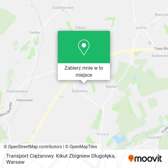 Mapa Transport Ciężarowy. Kikut Zbigniew Długołęka