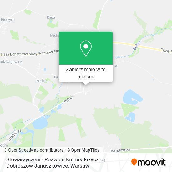 Mapa Stowarzyszenie Rozwoju Kultury Fizycznej Dobroszów Januszkowice