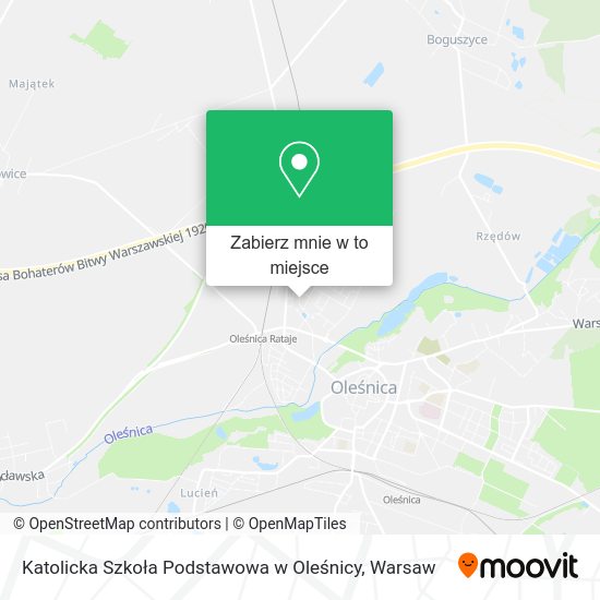 Mapa Katolicka Szkoła Podstawowa w Oleśnicy