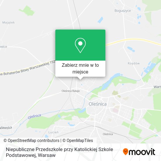 Mapa Niepubliczne Przedszkole przy Katolickiej Szkole Podstawowej