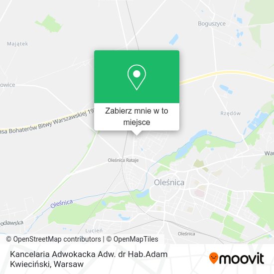 Mapa Kancelaria Adwokacka Adw. dr Hab.Adam Kwieciński