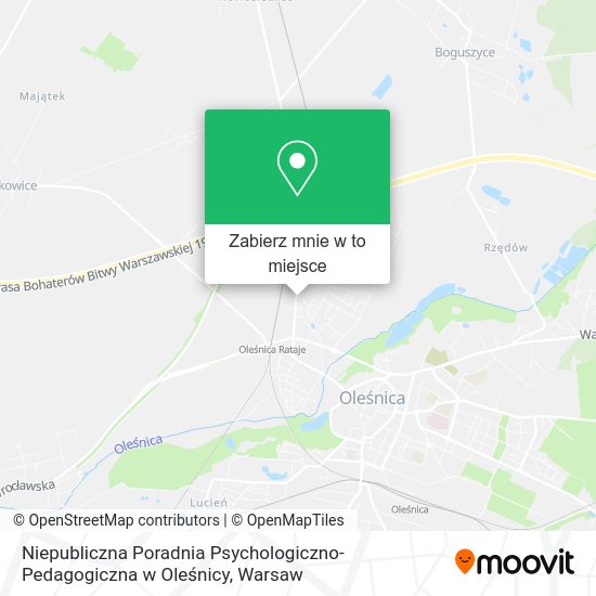 Mapa Niepubliczna Poradnia Psychologiczno-Pedagogiczna w Oleśnicy