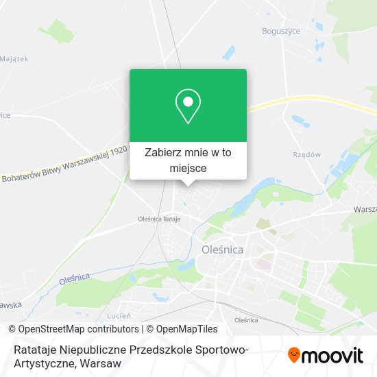 Mapa Ratataje Niepubliczne Przedszkole Sportowo- Artystyczne