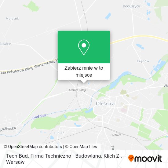 Mapa Tech-Bud. Firma Techniczno - Budowlana. Klich Z.