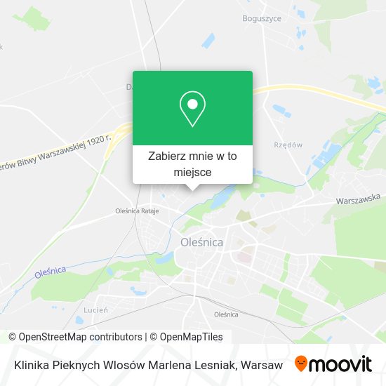 Mapa Klinika Pieknych Wlosów Marlena Lesniak