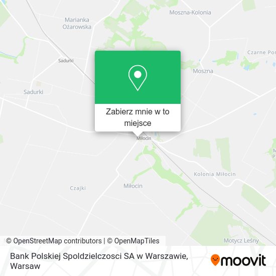 Mapa Bank Polskiej Spoldzielczosci SA w Warszawie