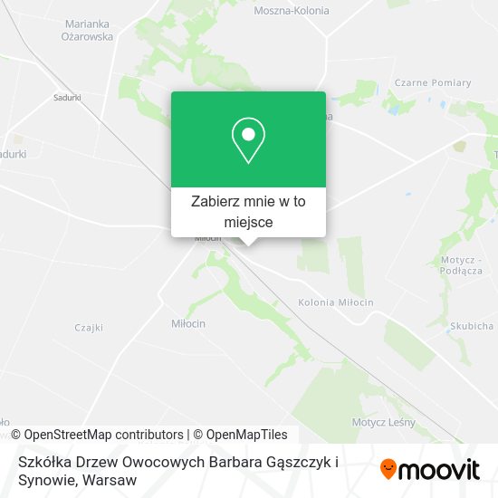 Mapa Szkółka Drzew Owocowych Barbara Gąszczyk i Synowie