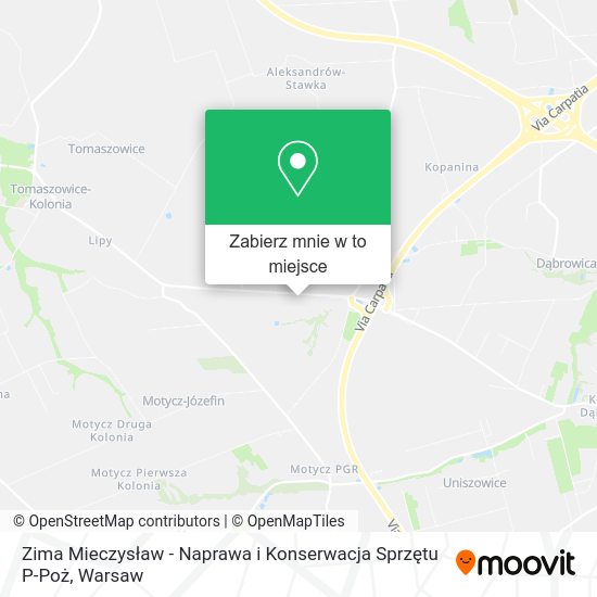 Mapa Zima Mieczysław - Naprawa i Konserwacja Sprzętu P-Poż