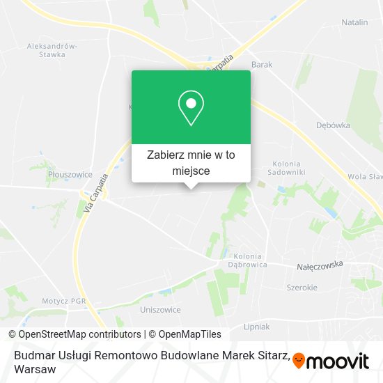 Mapa Budmar Usługi Remontowo Budowlane Marek Sitarz