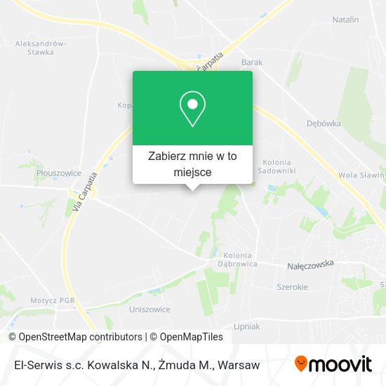 Mapa El-Serwis s.c. Kowalska N., Żmuda M.