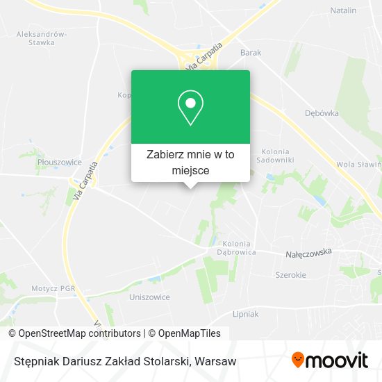 Mapa Stępniak Dariusz Zakład Stolarski