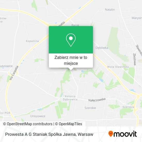 Mapa Prowesta A G Staniak Spółka Jawna