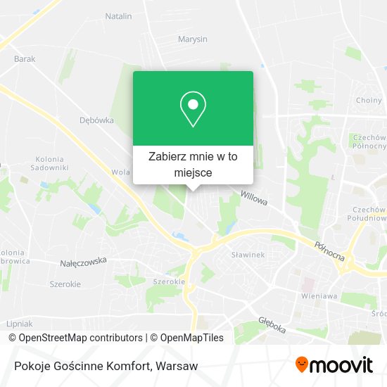 Mapa Pokoje Gościnne Komfort