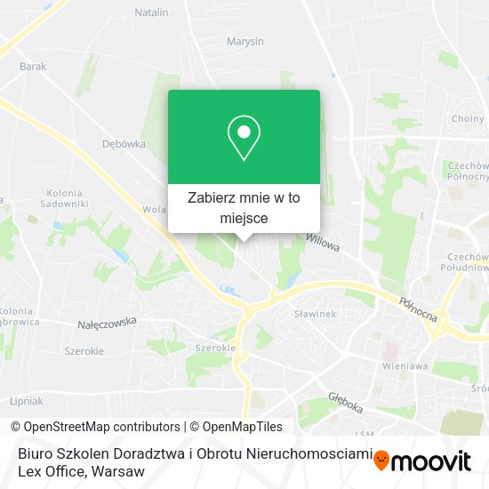 Mapa Biuro Szkolen Doradztwa i Obrotu Nieruchomosciami Lex Office