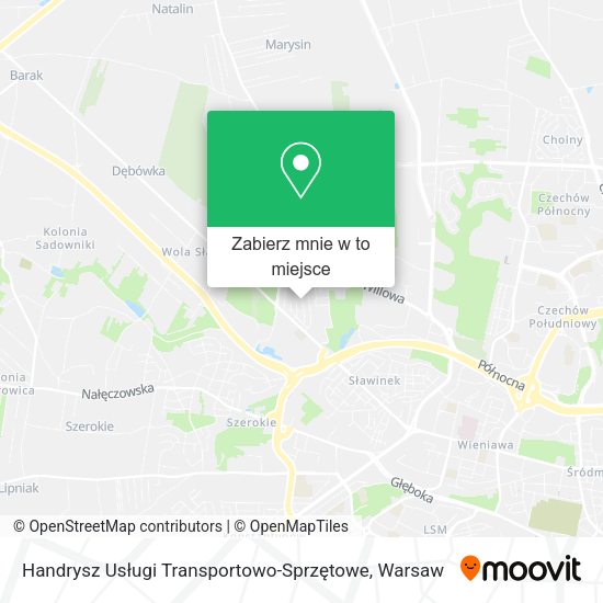 Mapa Handrysz Usługi Transportowo-Sprzętowe