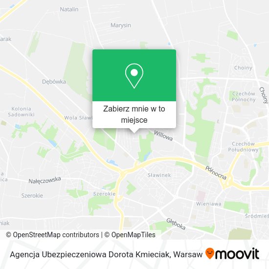 Mapa Agencja Ubezpieczeniowa Dorota Kmieciak