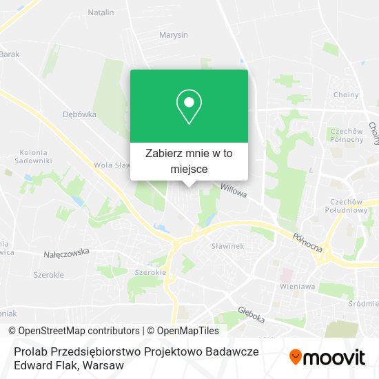 Mapa Prolab Przedsiębiorstwo Projektowo Badawcze Edward Flak