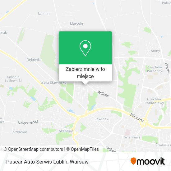 Mapa Pascar Auto Serwis Lublin