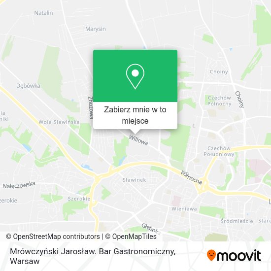 Mapa Mrówczyński Jarosław. Bar Gastronomiczny