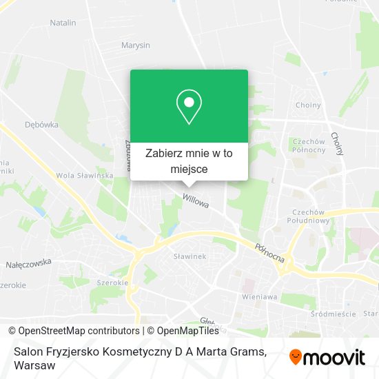 Mapa Salon Fryzjersko Kosmetyczny D A Marta Grams