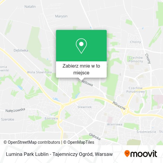 Mapa Lumina Park Lublin - Tajemniczy Ogród