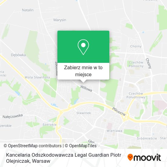 Mapa Kancelaria Odszkodowawcza Legal Guardian Piotr Olejniczak