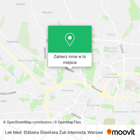 Mapa Lek Med. Elżbieta Śliwińska Żuk Internista