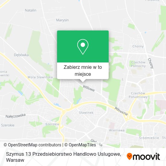 Mapa Szymus 13 Przedsiebiorstwo Handlowo Uslugowe