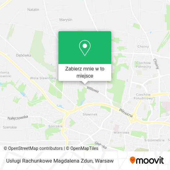 Mapa Usługi Rachunkowe Magdalena Zdun