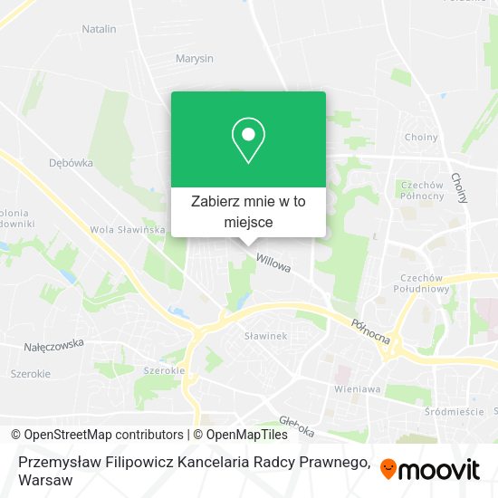 Mapa Przemysław Filipowicz Kancelaria Radcy Prawnego