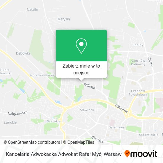 Mapa Kancelaria Adwokacka Adwokat Rafał Myć